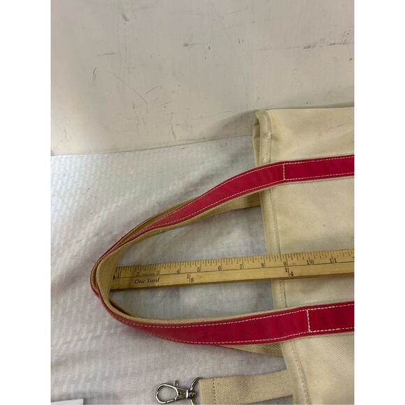 Lands End Boat tote flowers Pink Cream 15x16" (discoloration) - Picture 14 of 15